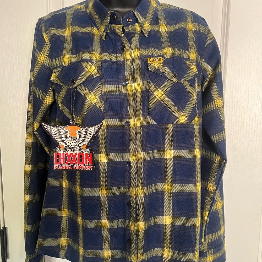 Dixxon Blue and Yellow Plaid Shirt